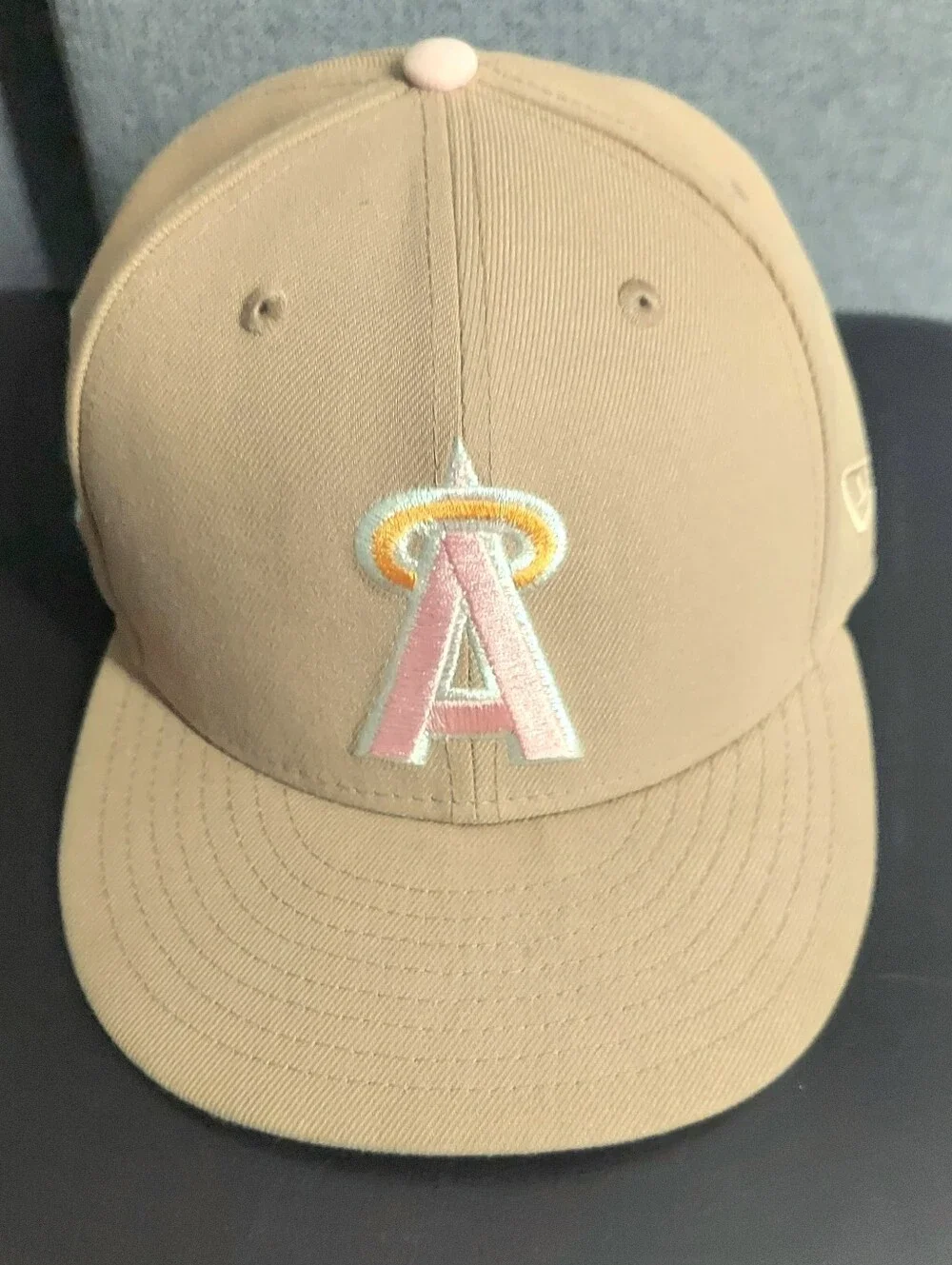 California Angels All Star Game 1989 Sandstorm Fitted Beige Baseball Hat 7 3/8